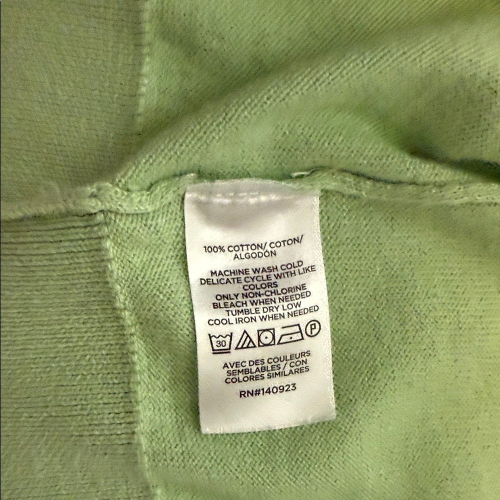 LOFT Light Green Women's Cardigan - Picture 3 of 4